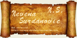 Nevena Surdanović vizit kartica